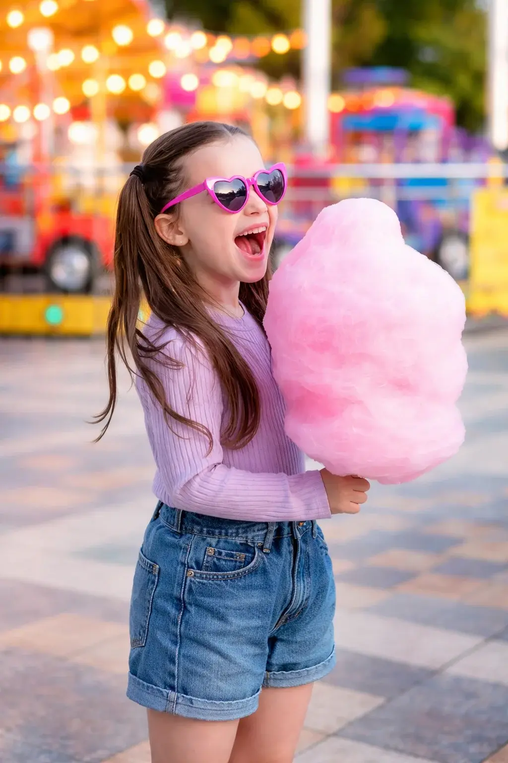 Barbe à papa — confection en direct