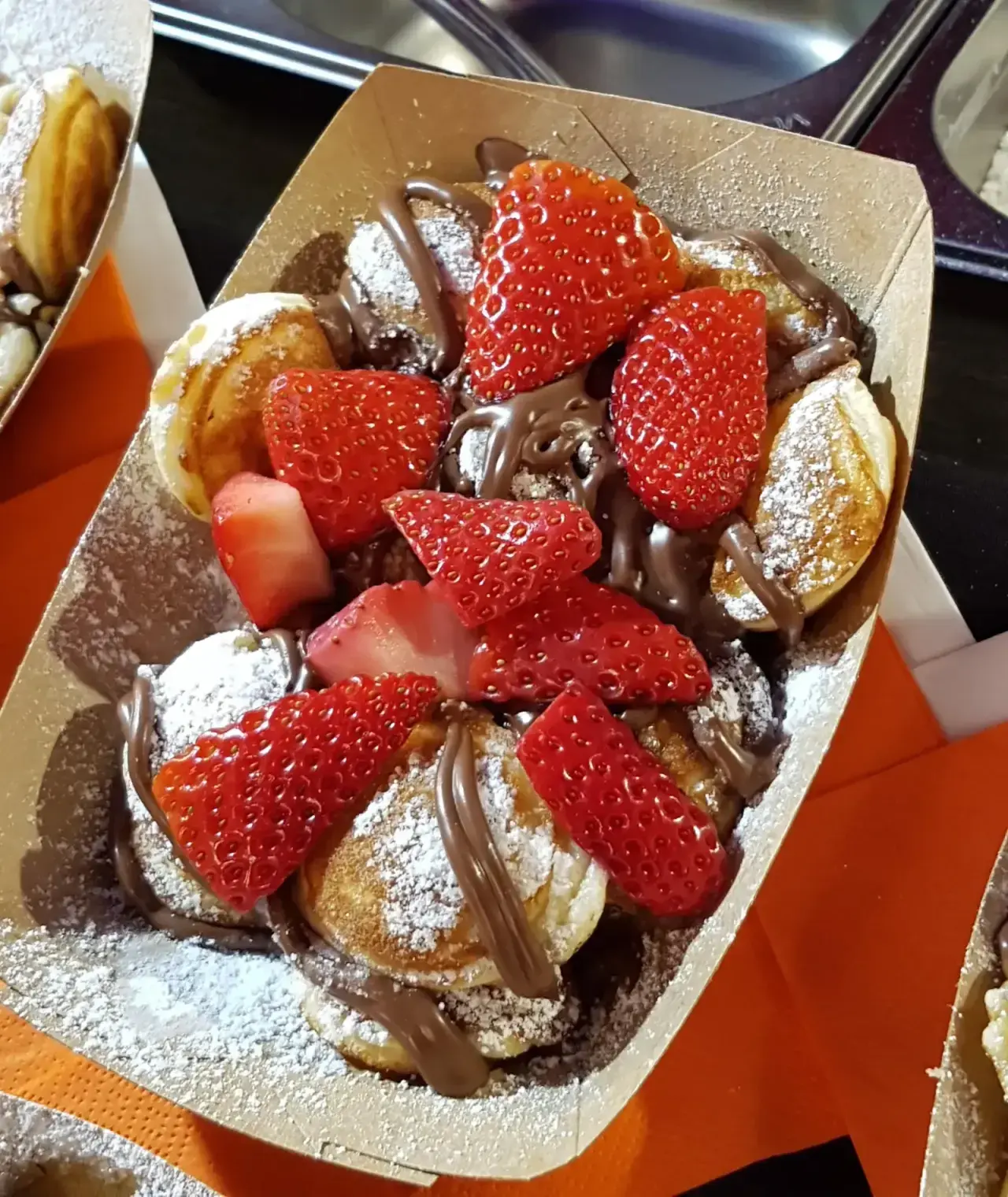 Mini-pancakes poffertjes — dégustation